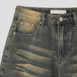Deuce Cat Washed Bermuda Denim Pants