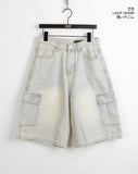 Tishan Cargo Bermuda Half Denim Shorts
