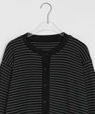 Kunie Stripe Frill Cardigan