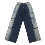 Deepsi Solid Cargo Denim Pants
