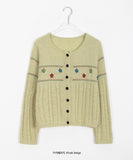 Pulling Flower Round Knit Cardigan