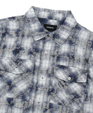 BLEACHED RAW-CUT CHECK SHIRT