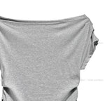Bondi Drape Pintuck Off-Shoulder Short Sleeve