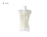 Mue Button Ribbed Sleeveless