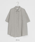 [unisex] Midender Summer Seersucker Over Short Sleeve Shirt