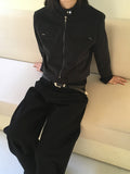 Kinon Back Bijou Point Wide Cotton Pants