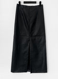 Kid Low Leather Long Skirt