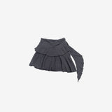Roteo Unbalance Shirring Brushed Skirt