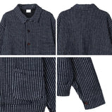 Heren Collar Ribbed Cardigan