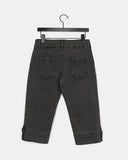Leon Button Capri Denim Three Quarter Pants