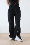 Zipper pocket wide pants