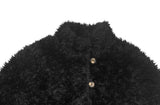 Bart High Neck Button Fur Jacket
