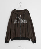 Choheed two-way stripe hood zip-up