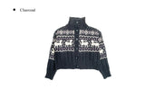 Buffy Nordic Vintage High Neck Knit Cardigan