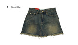 Eoseun Denim Wash Mini Skirt