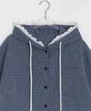 Diltiber Seersucker Check Hood Short Sleeve Shirt