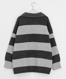 Holle Denim Collar Stripe Knit
