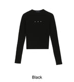 Kend Rivet Pigment Crop Long Sleeve
