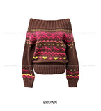 Snow Nordic Off-Shoulder Knit
