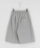 [unisex] Ilkoro Snap Button Nylon Banding Bermuda Pants