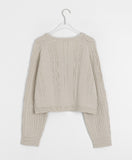 Cocona cable ribbon cardigan