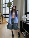 Nor Button Waffle Crop Top (+ With Cup)