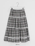Natini Lace Check Midi Skirt