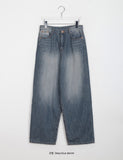 Ruiki Cut Washing Wide Denim Pants