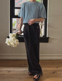 Marina two-tuck banding balloon slacks