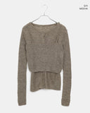 Duran V-neck Layered Bustier Cardigan