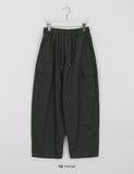 [unisex] Ranwoo banding wide cotton balloon cargo pants