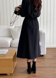 [Two Piece Set] Ramel Blouson Zip-Up Jumper Pintuck Banding Long Skirt