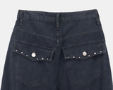 Piin Stud Brushed Vintage Wide Pants