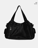 Griffin Leather Multi-Pocket Shoulder Bag