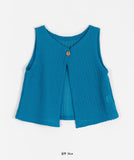 Shinyu two-way button knit vest