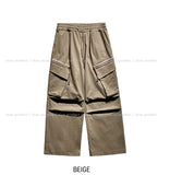 Bendy Zipper Diagonal Pocket Cargo Pants