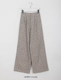 Sannos Flower Pintuck Cotton Pants