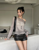 Alden double-belted leather shorts