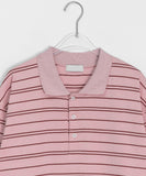 [unisex] Hillen Stripe Collar Short Sleeve Tee