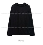 Layered see-through knit hoodie