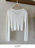 Select Two Button Summer Ribbed Cardigan