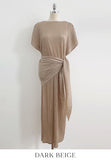 Ella Summer Pleated Maxi One Piece (Scarf Set)