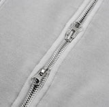 Hid Pigment Curved Hooded Zip-Up