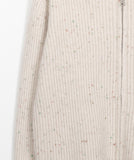Loven two-way mix knit zip-up cardigan
