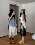 [U-BASIC] Pudding incision round ribbed sleeveless