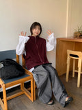 [unisex] Kuomi Over String Hood Knit Vest