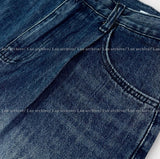 Slave pintuck wide denim pants