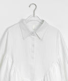 Tabby Shirring Layered Shirt One Piece