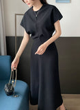 Belushi Round Span Short Sleeve Long One Piece