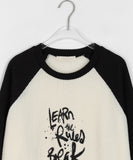 Chevy Printing Ribbed Raglan Sweatshirt